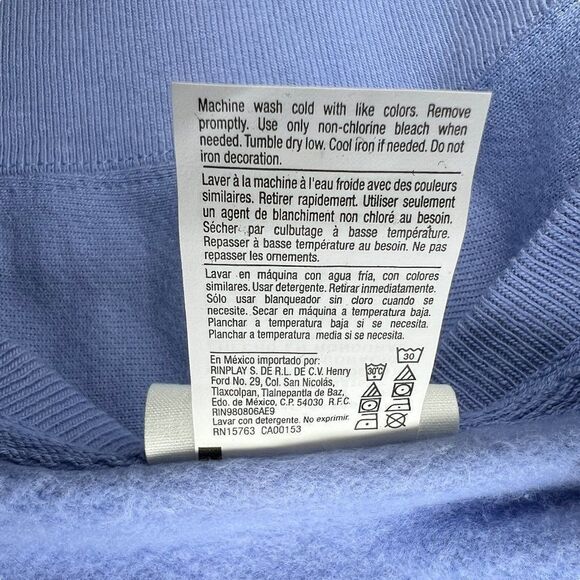 Champion Sweater Women's Size Large Blue Reverse Weave Crew Neck Sweatshirt - Picture 11 of 11